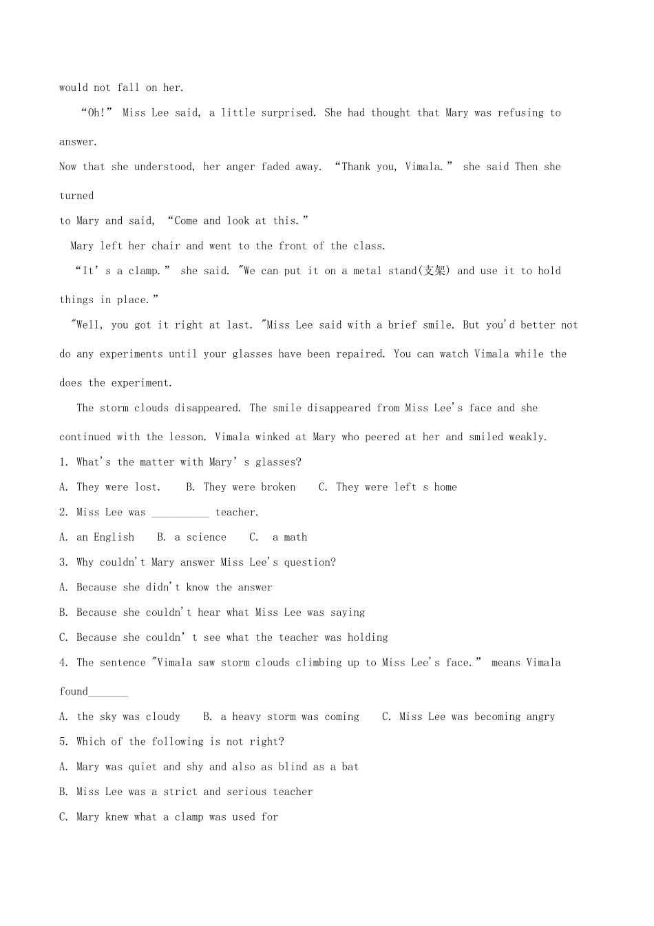 山东省威海市中考英语真题试卷(含解析)试卷_第2页