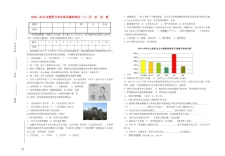 九年级历史罗中毕业学业模拟考试(二)试卷