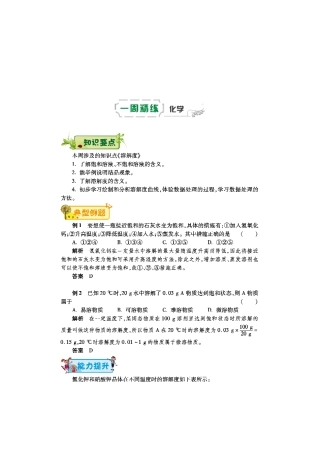 九年级化学下学期第七周辅导精练(溶解度)(pdf) 新人教版试卷