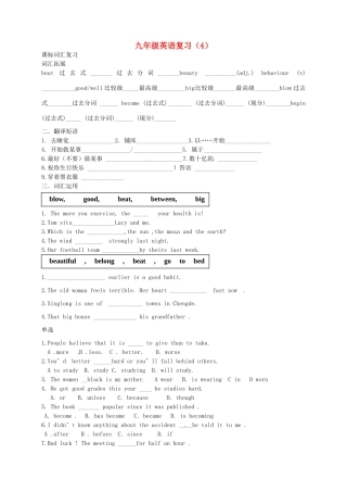 中考英语专题复习4试卷