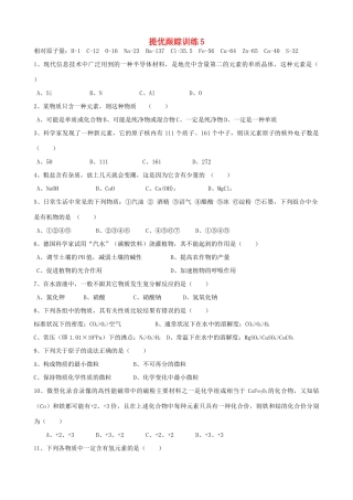 九年级化学下学期提优跟踪训练5试卷