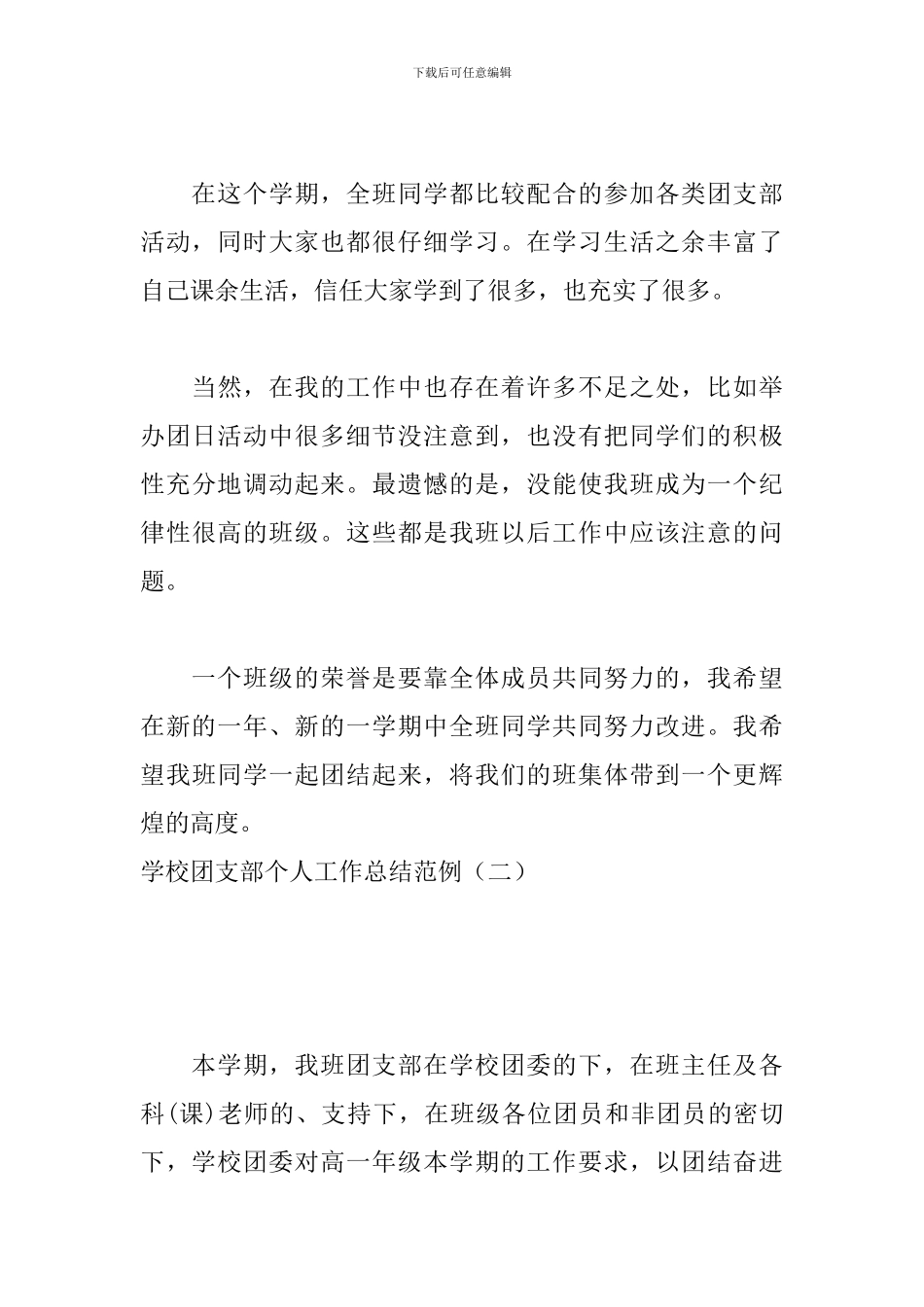 学校团支部个人工作总结范例_第3页