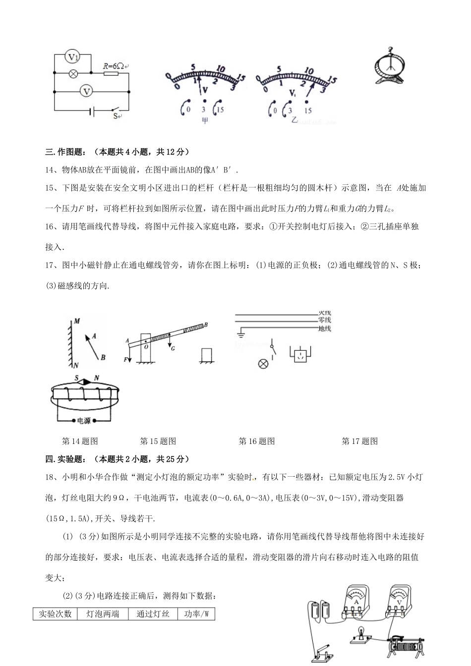 中考物理模拟(4月)试卷试卷_第3页