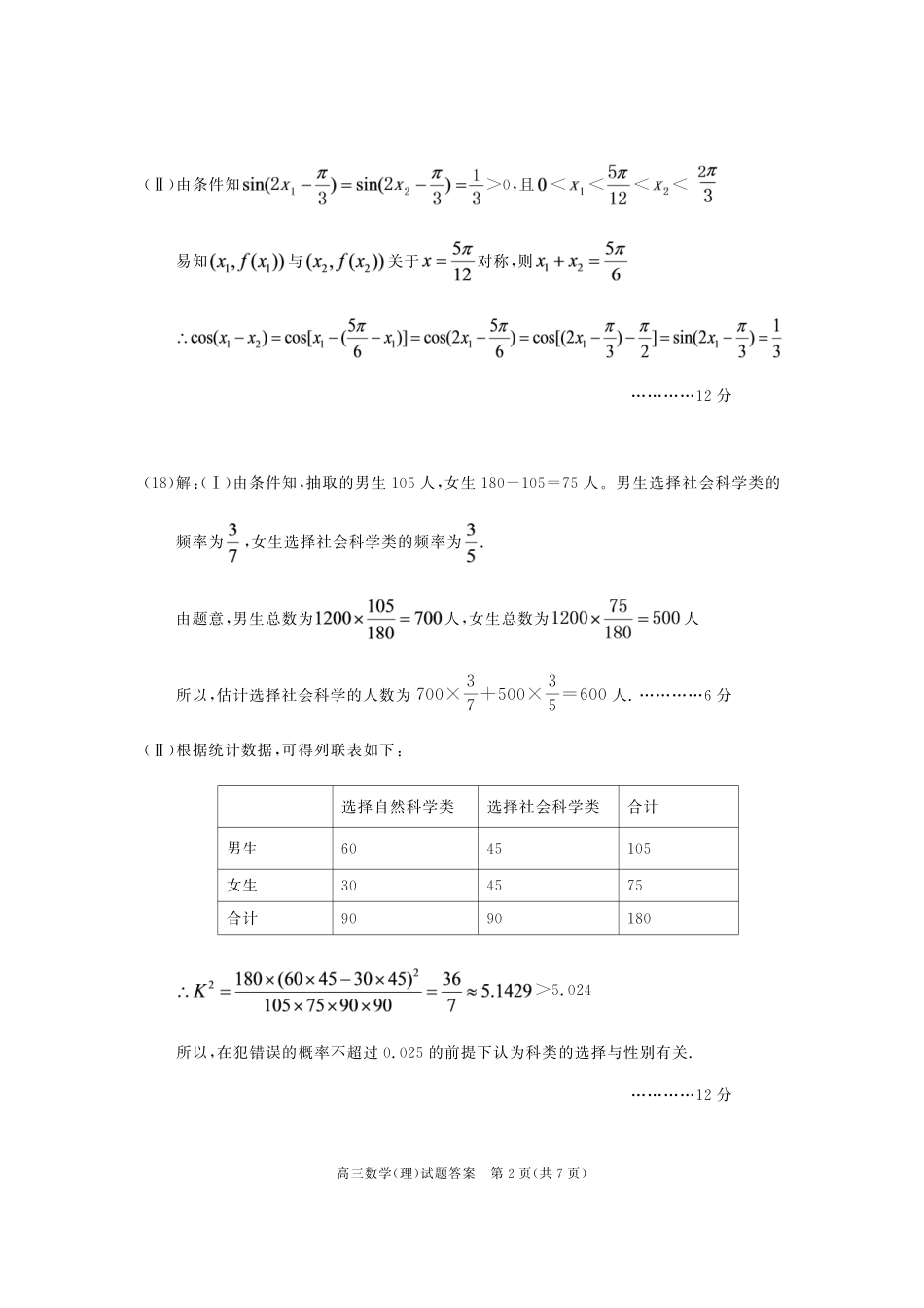 合肥市高三第二次教学质量检测数学试卷(理)_答案 安徽省合肥市届高三数学下学期第二次教学质量检测试卷 理(PDF) 安徽省合肥市届高三数学下学期第二次教学质量检测试卷 理(PDF)_第2页