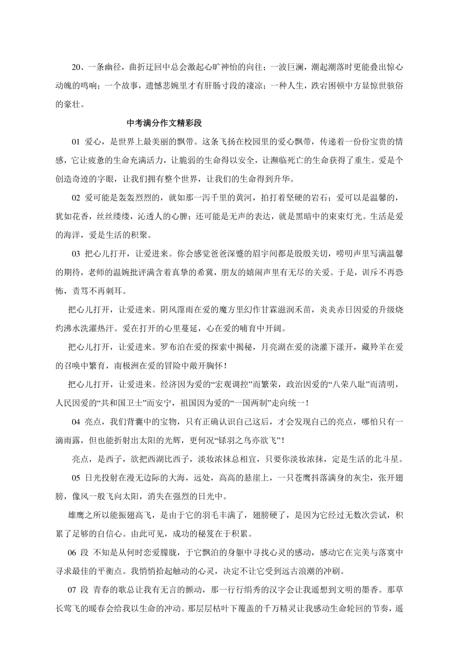 中考语文十大专题训练 精彩开头和结尾(pdf，含解析)试卷_第3页