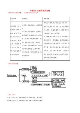 （讲练测）高考政治一轮复习 专题36 求索真理的历程（讲）（含解析）新人教版必修4-新人教版高三必修4政治试题