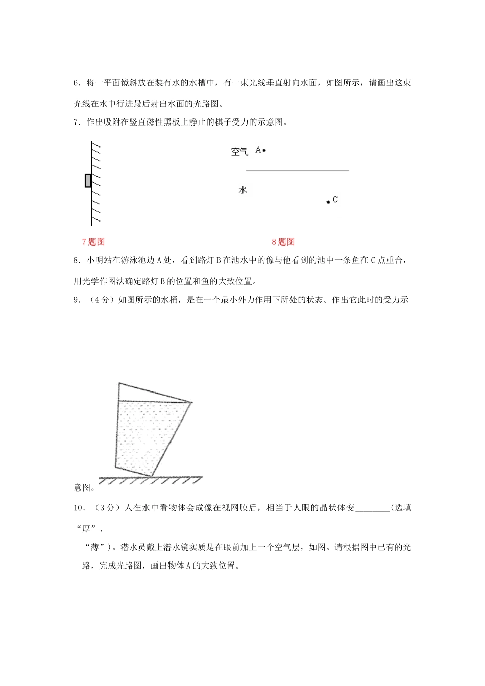 中考物理试卷汇编 作图题试卷_第2页