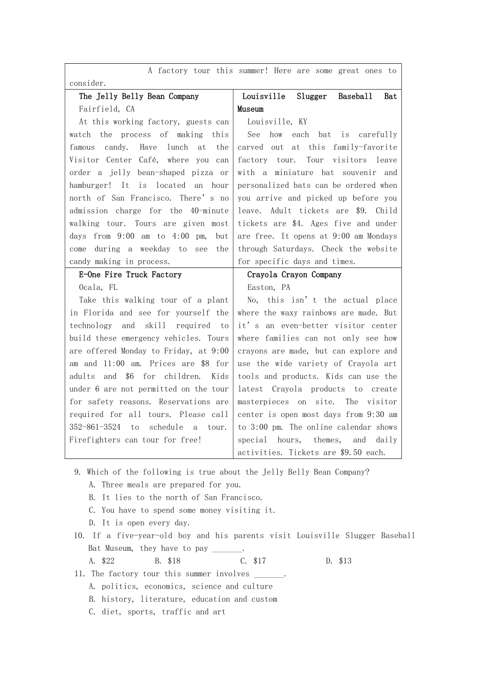 吉林省长春市第二十九中学2020届高三英语上学期期中试卷_第3页