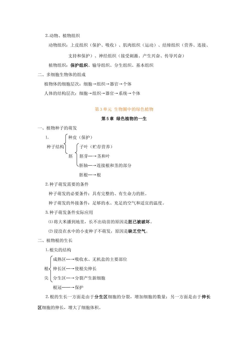 中考生物 复习提纲 苏教版试卷_第2页