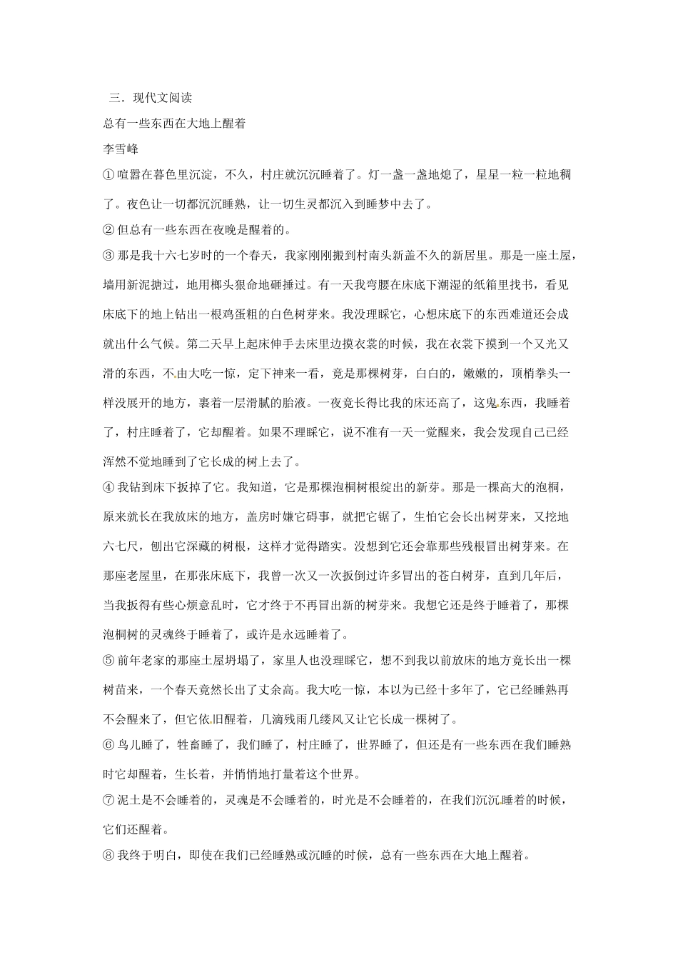 吉林市中考语文 精选试卷复习九试卷_第2页