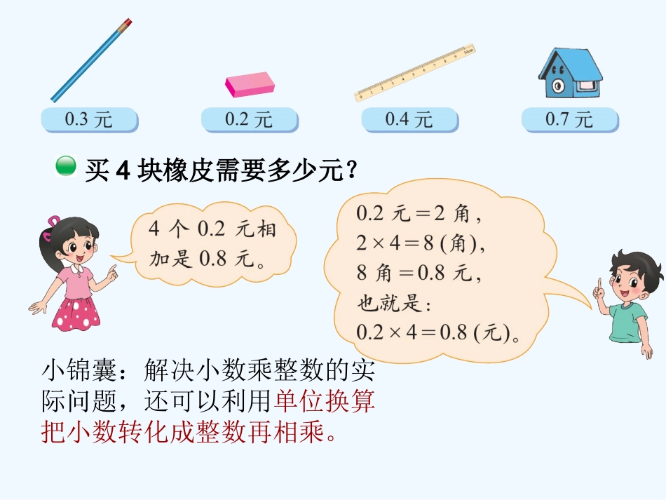 小学数学北师大2011课标版四年级买文具(小数乘法)_第3页