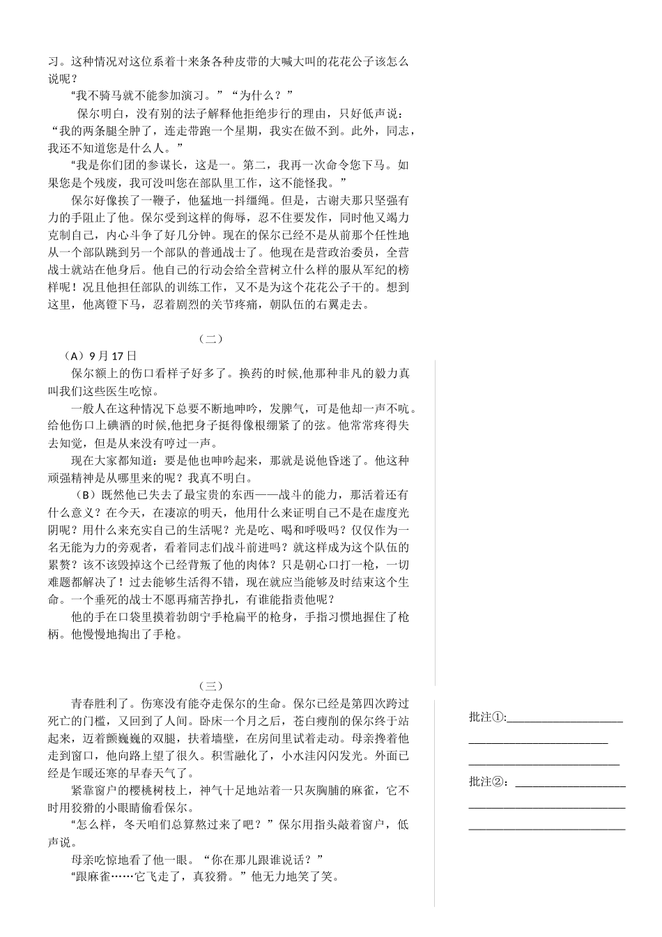 《钢铁是怎样炼成的》：摘抄和做笔记_第2页
