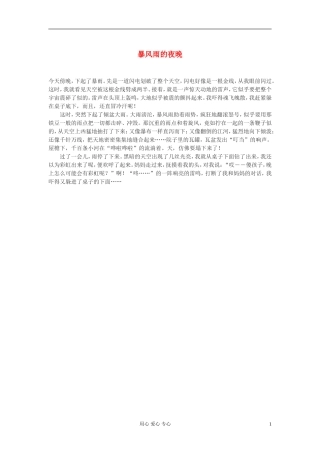 高中语文-暴风雨的夜晚作文素材