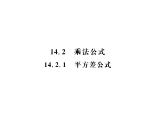 14.2.1平方差公式