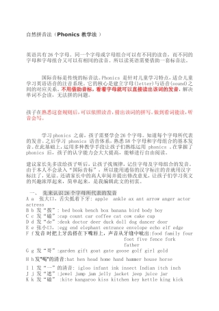 自然拼音法(Phonics-教学法-)