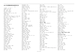 2015高考课标卷英语考试说明词汇表word版(109页)