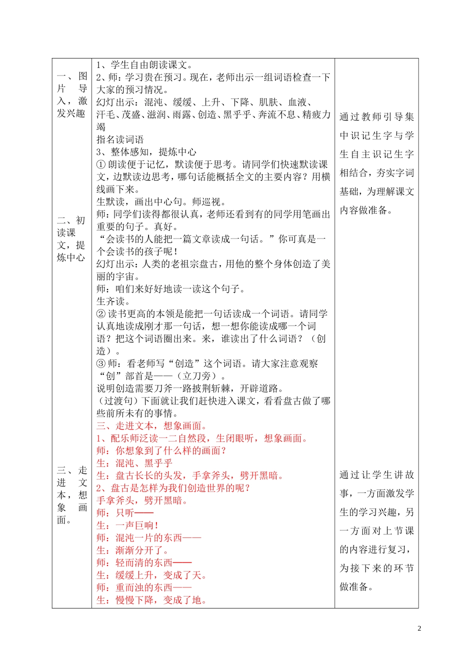 丁雪《盘古开天劈地》创新素养教育探索与实践教学设计_第2页