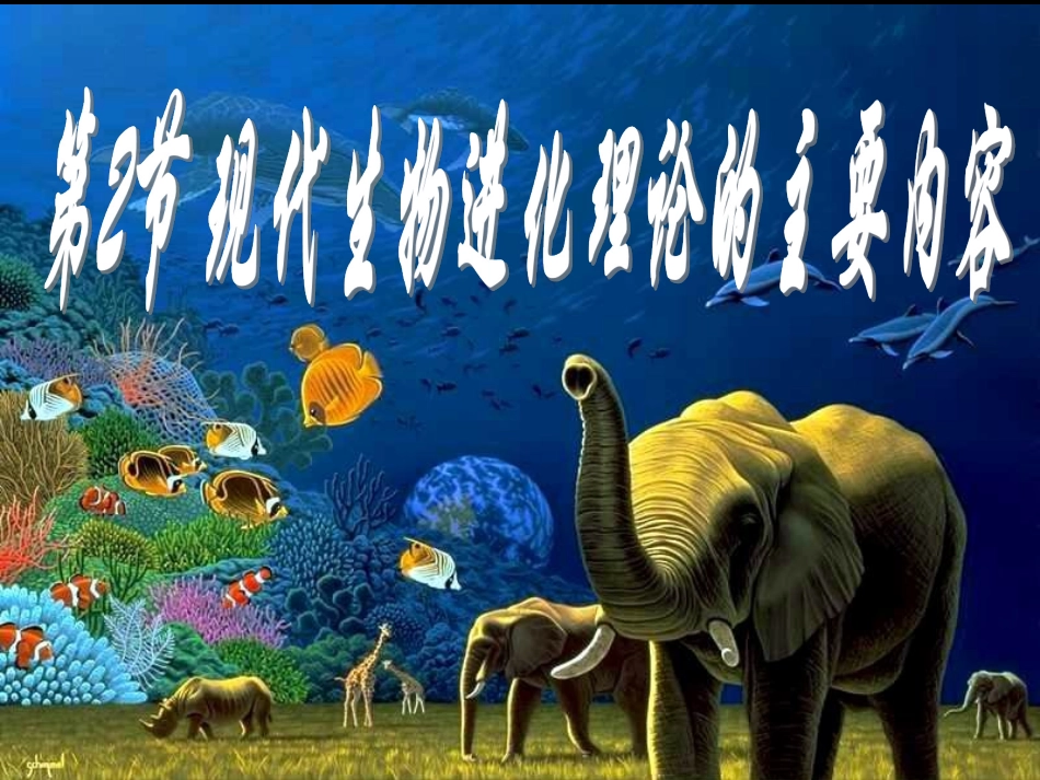 7.2-现代生物进化理论的主要内容_第1页