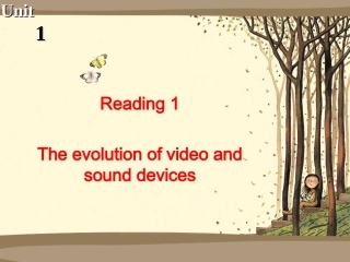 Reading(1)：Theevolutionofvideoandsounddevices