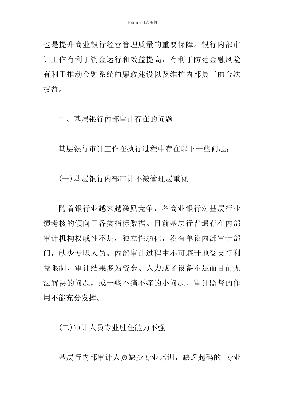 银行审计工作建议_第2页