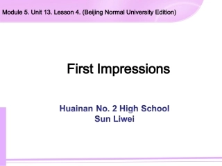 Lesson4FirstImpressions