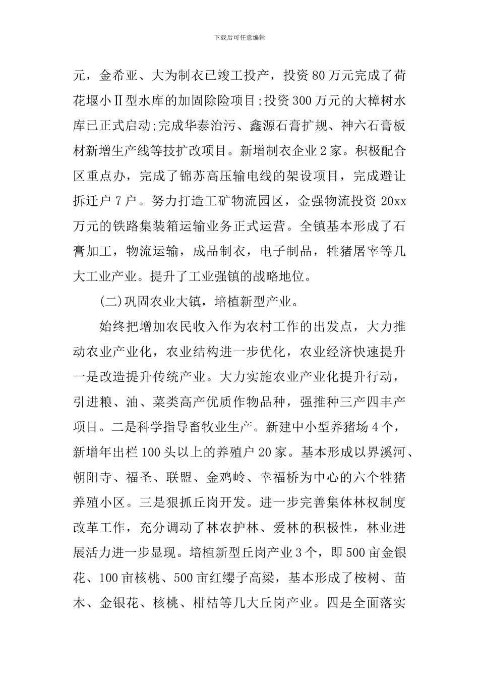 镇长经济工作讲话_第2页