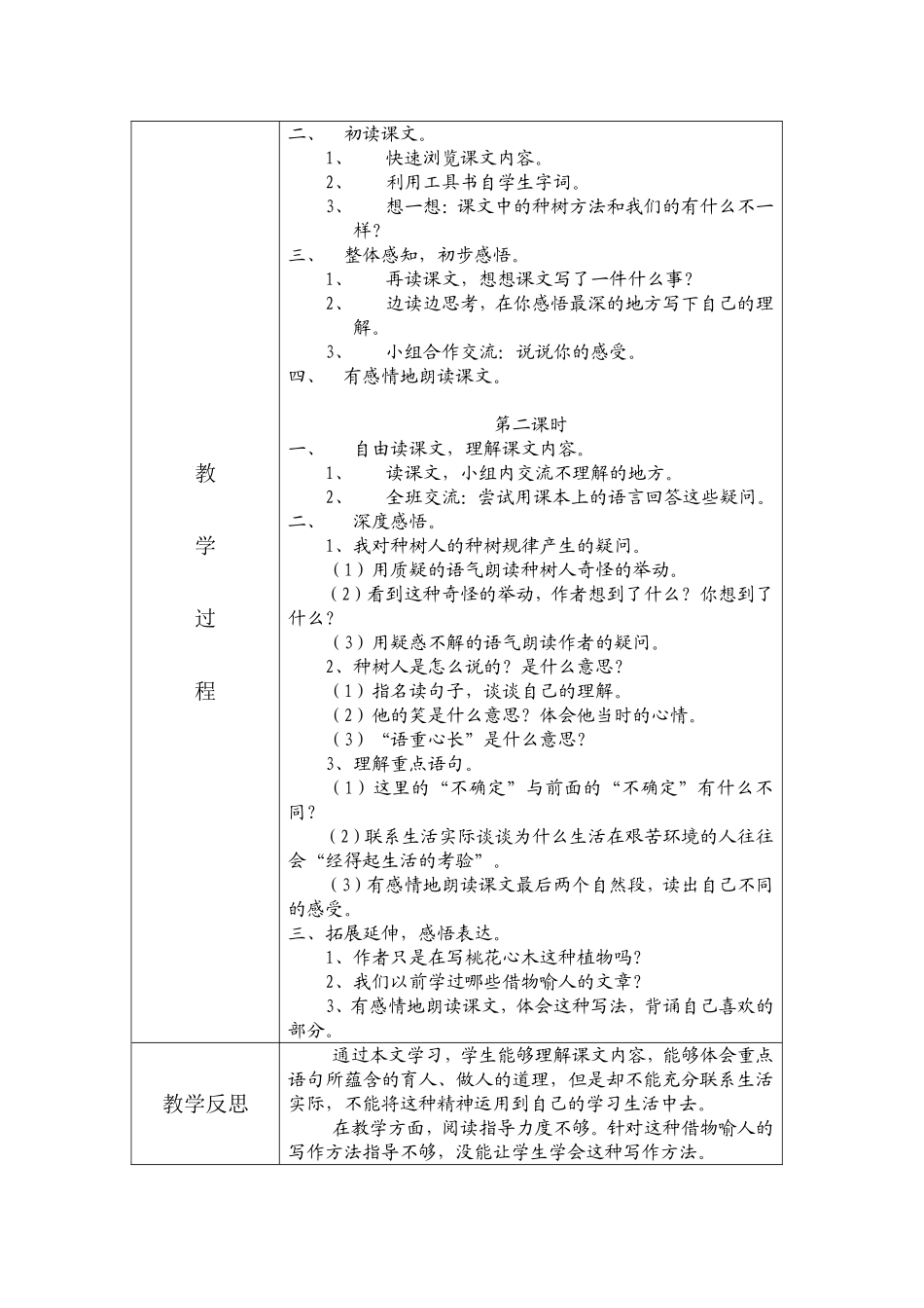 《桃花心木》教学设计_第2页