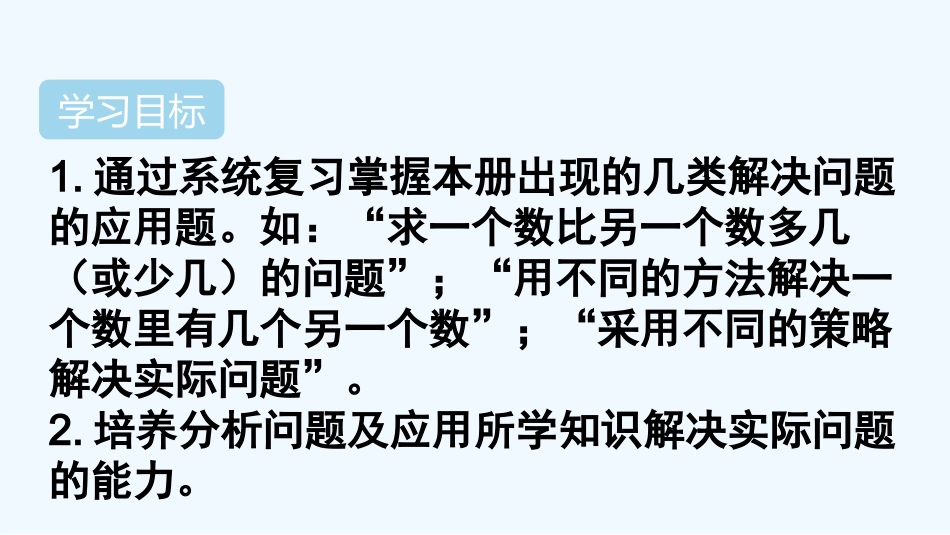 小学数学人教2011课标版一年级总复习----解决问题_第2页