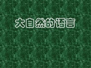 5大自然的语言