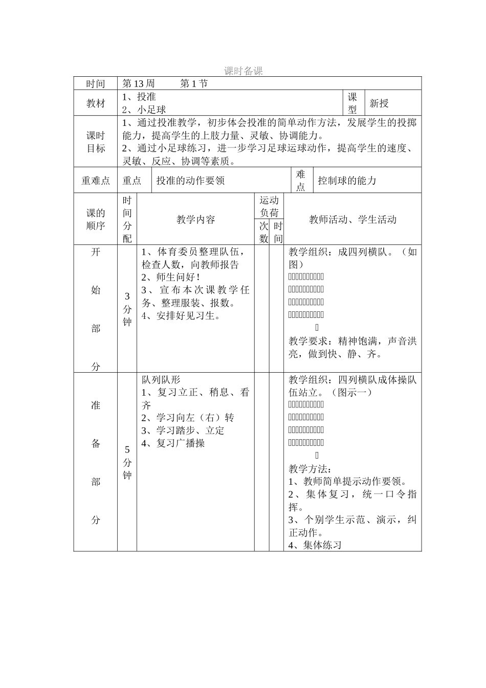 垒球投准教学计划_第1页