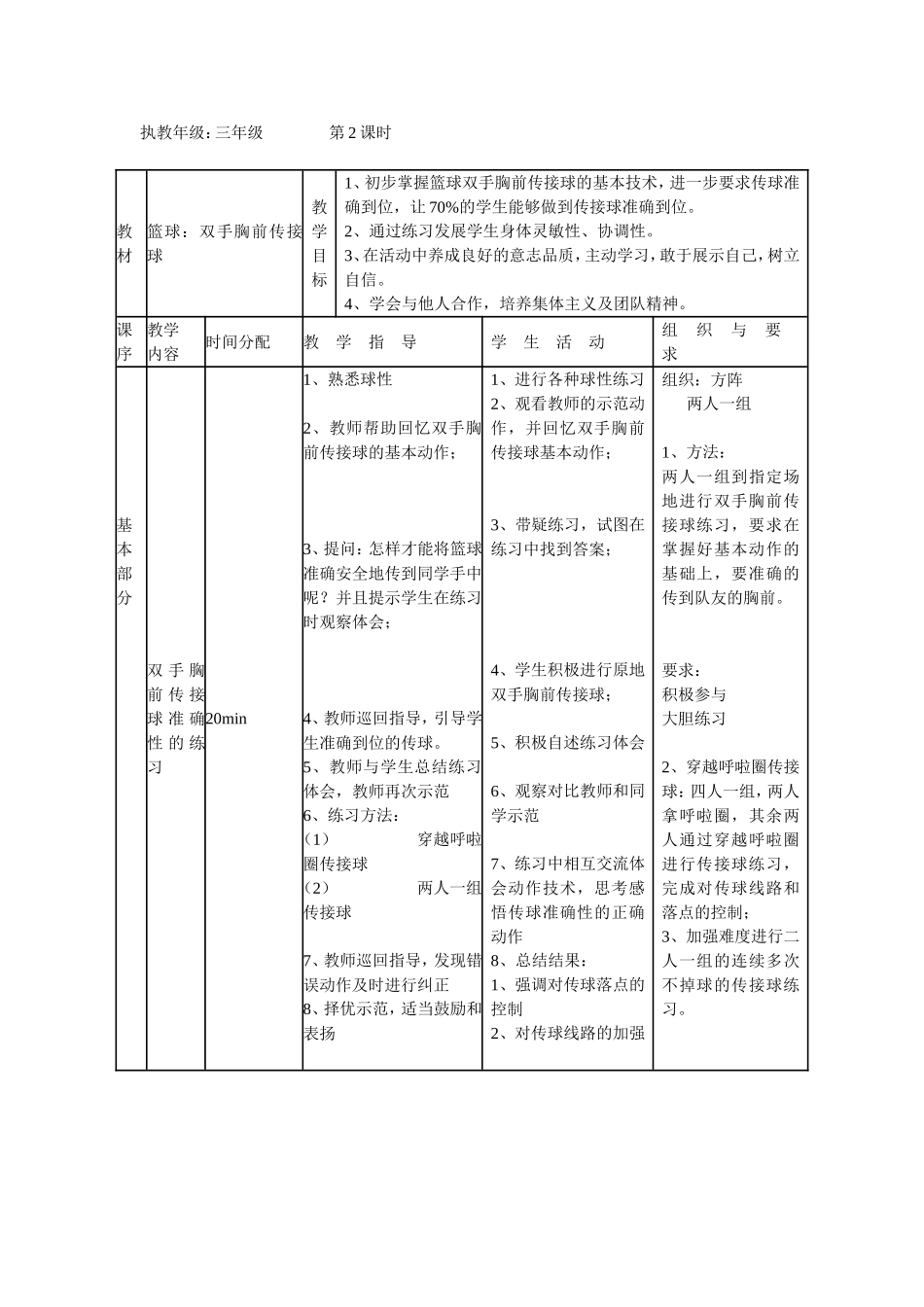篮球教学设计-(2)_第2页
