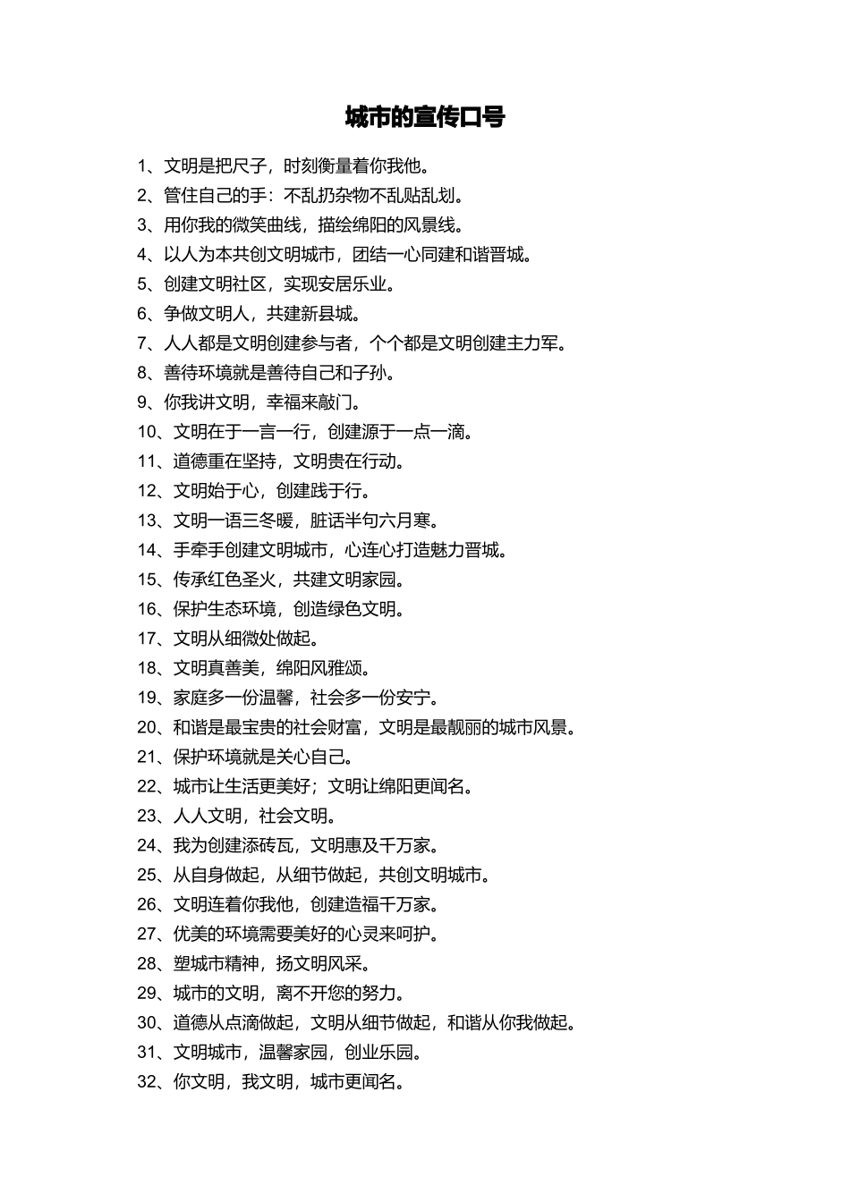 城市的宣传口号_第1页