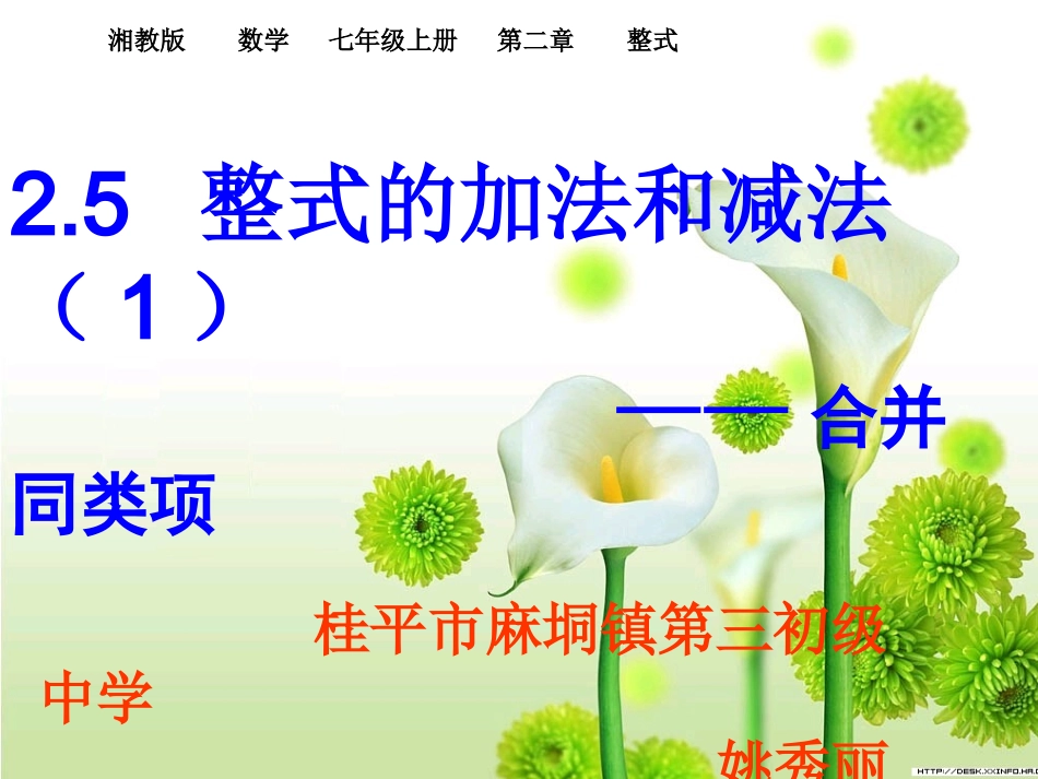 2.5整式的加法和减法(1)_第1页