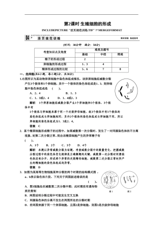 《减数分裂》同步练习5