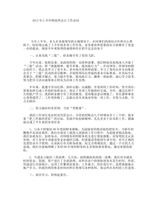 上半财政所会计工作总结
