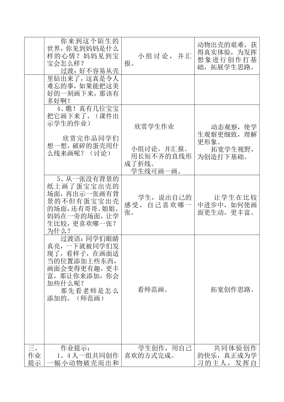 徐娜《出壳了》教学设计_第2页