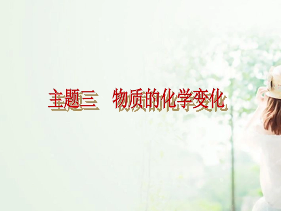 2013年中考化学复习方案-主题3-物质的化学变化课件-新人教版_第1页