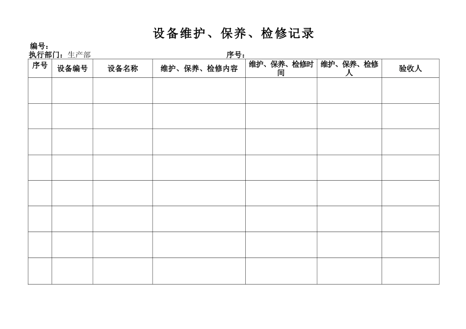 设备维护、保养、检修记录2_第1页