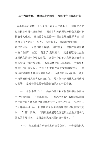 二十大宣讲稿