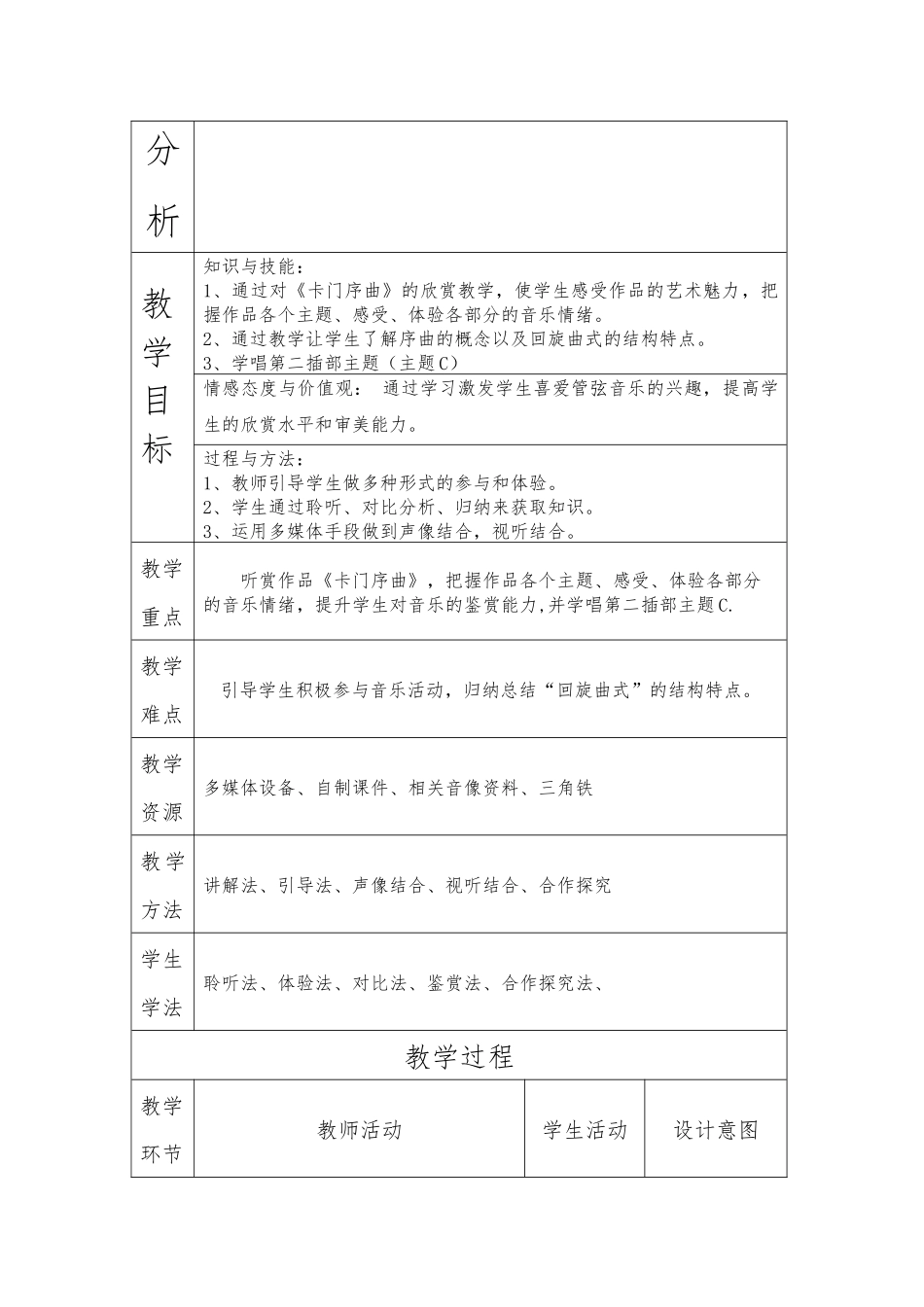《卡门序曲》教学设计梁东芳_第2页