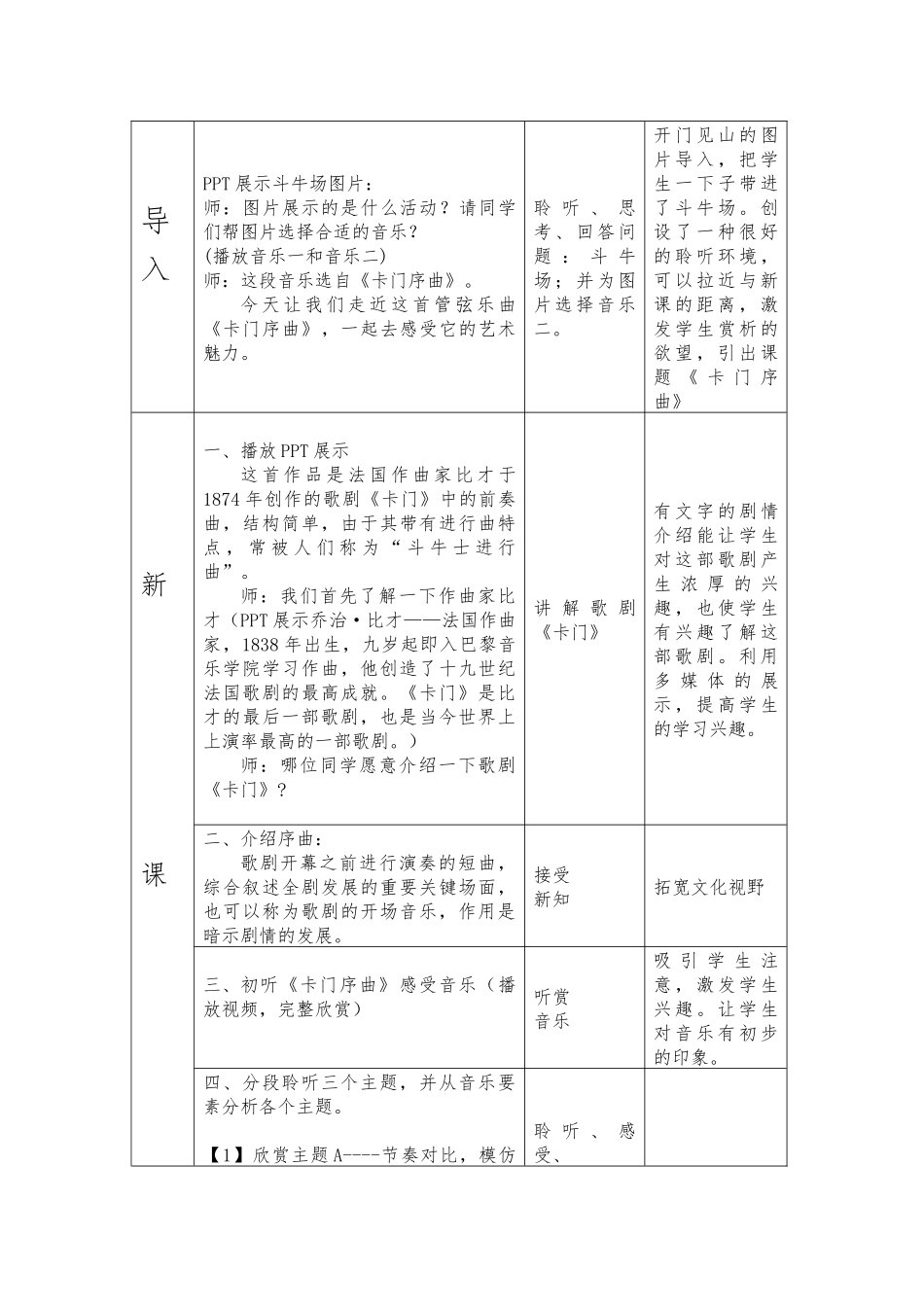 《卡门序曲》教学设计梁东芳_第3页