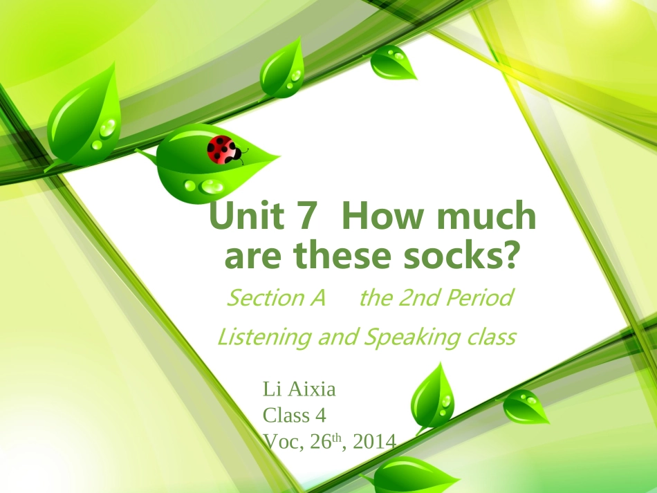 Unit5(Period2)ListeningandSpeaking_第1页