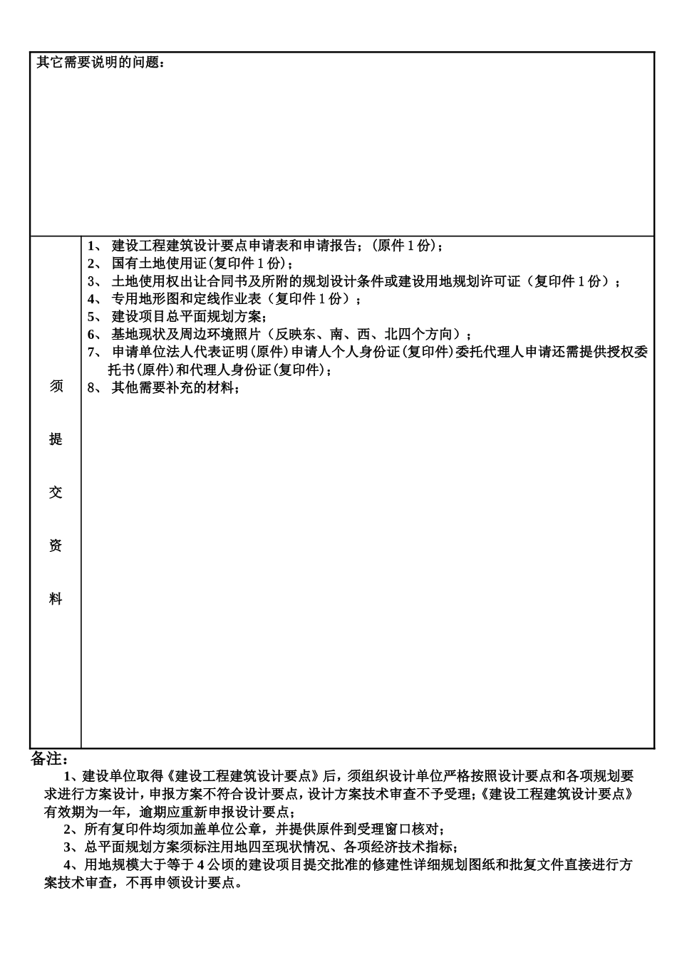 建设工程建筑方案设计要点申请表._第2页