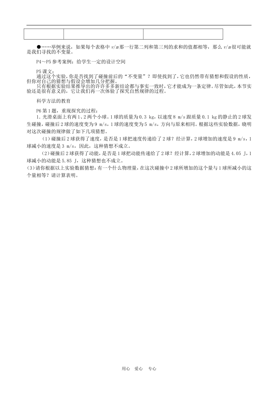 高一物理动量：实验：探究碰撞中的不变量教学建议教案人教版_第2页