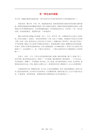 高中语文-有一种生命叫顽强作文素材
