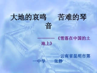 雪落在中国的土地上