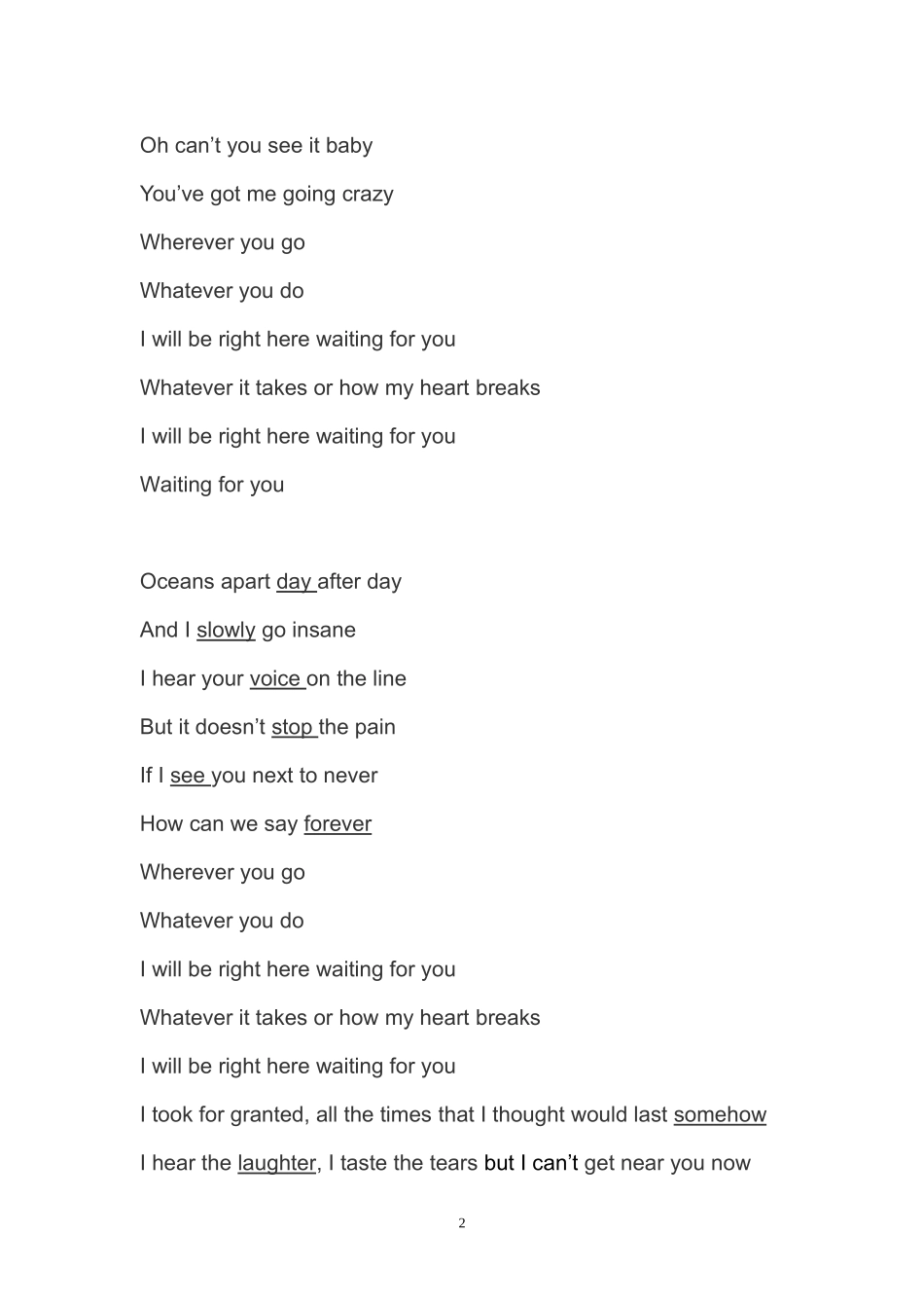 Right-here-waiting歌词_第2页