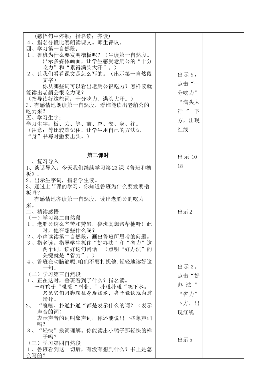 鲁班和橹板教学设计_第2页