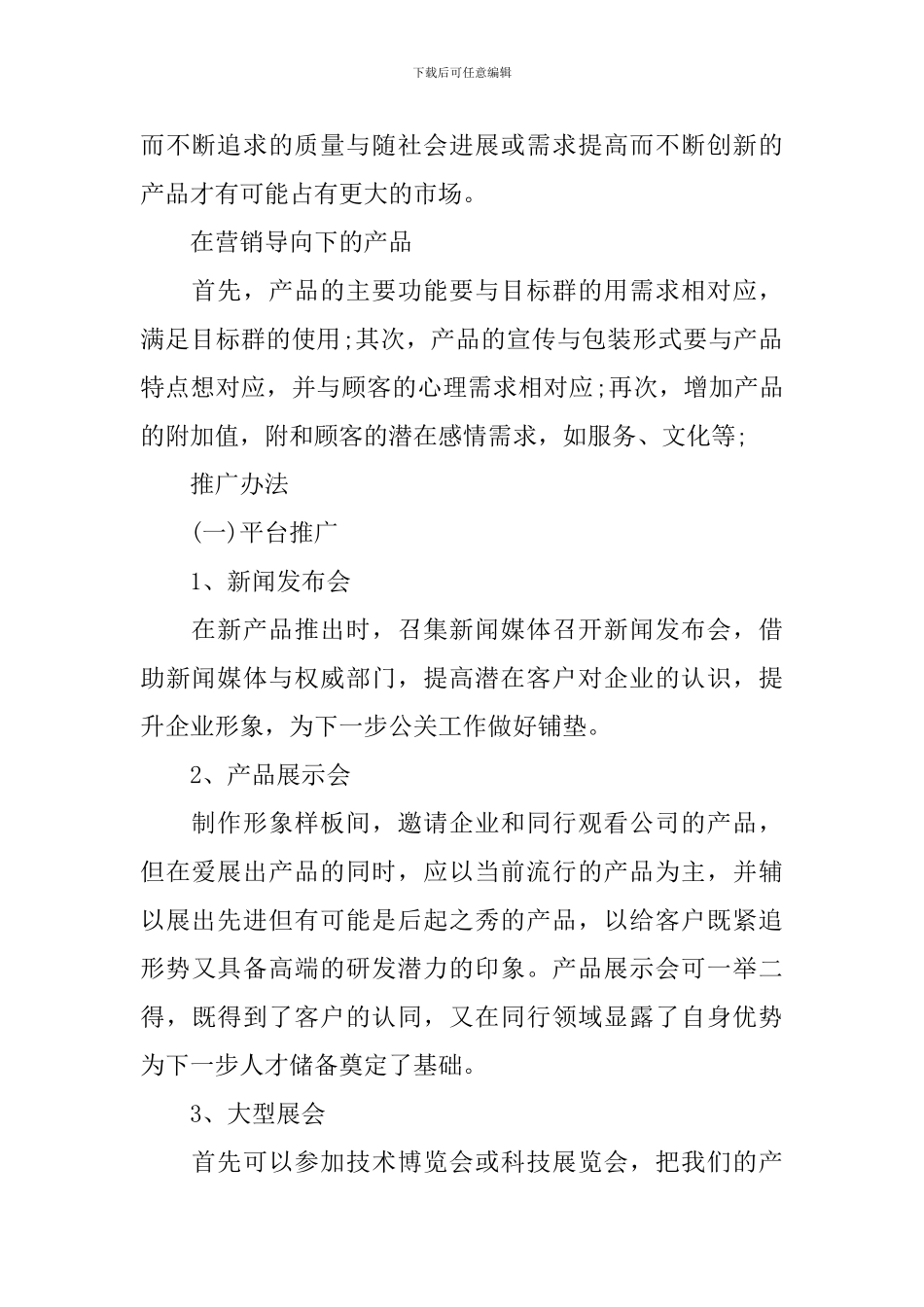 2024产品推广宣传方案范文_第2页