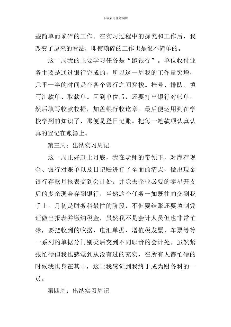2024出纳实习周记_第2页